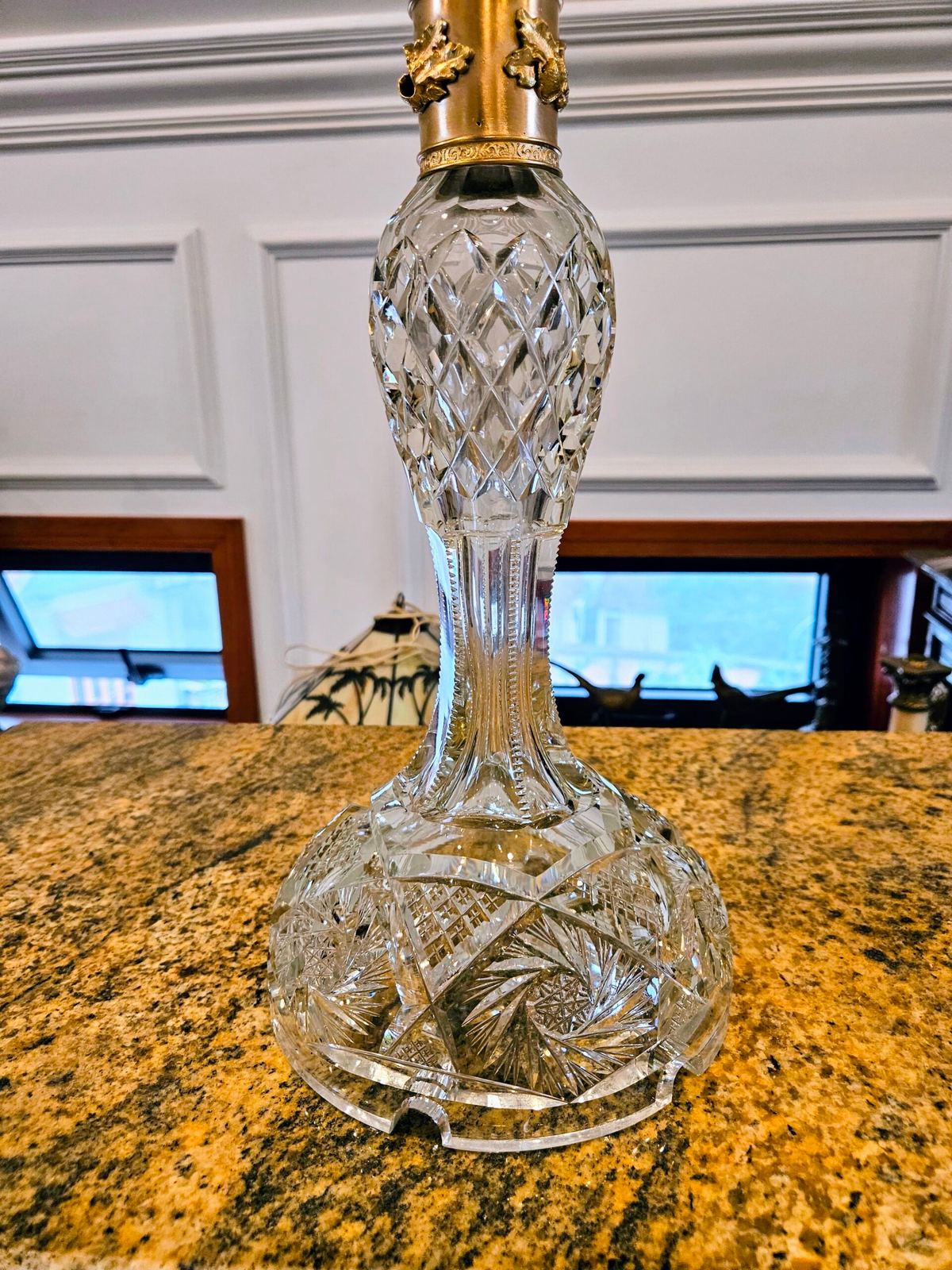 Đèn dầu pha lê, cao 79.5cm – ảnh 5