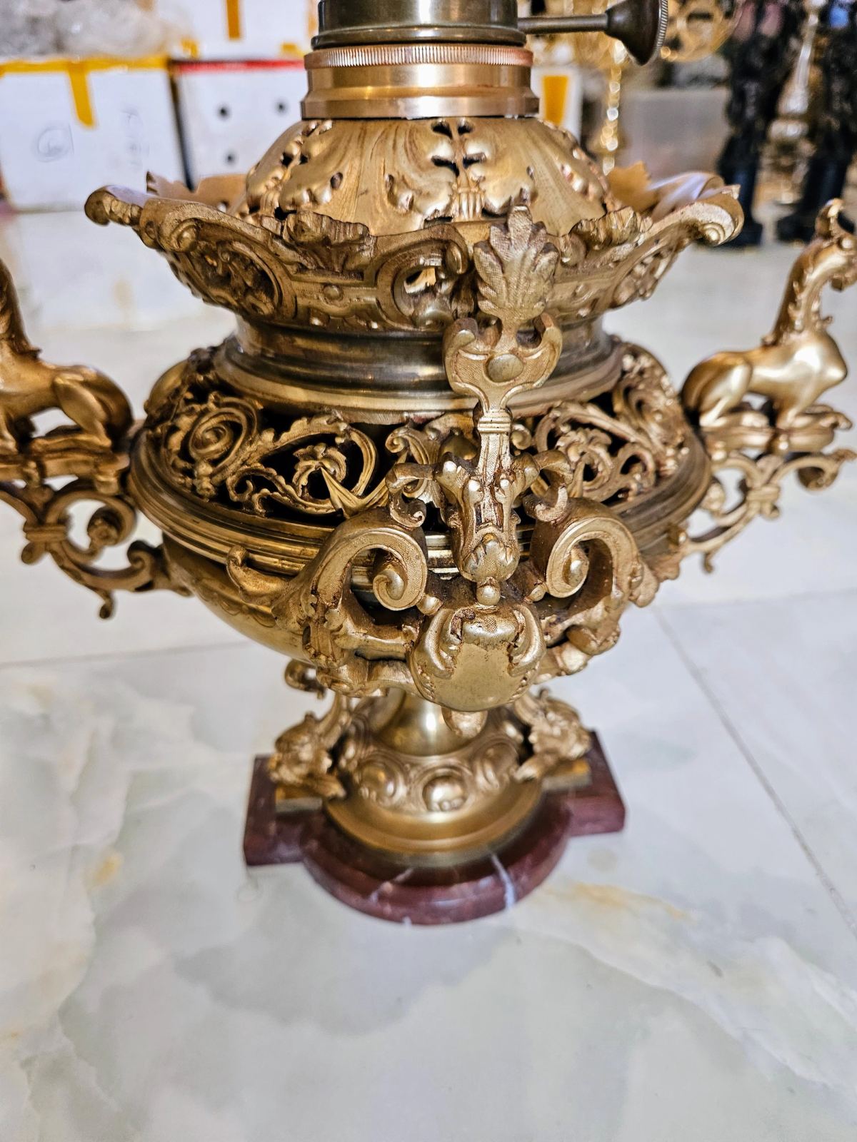 Đèn dầu Pháp, cao 57cm – ảnh 5
