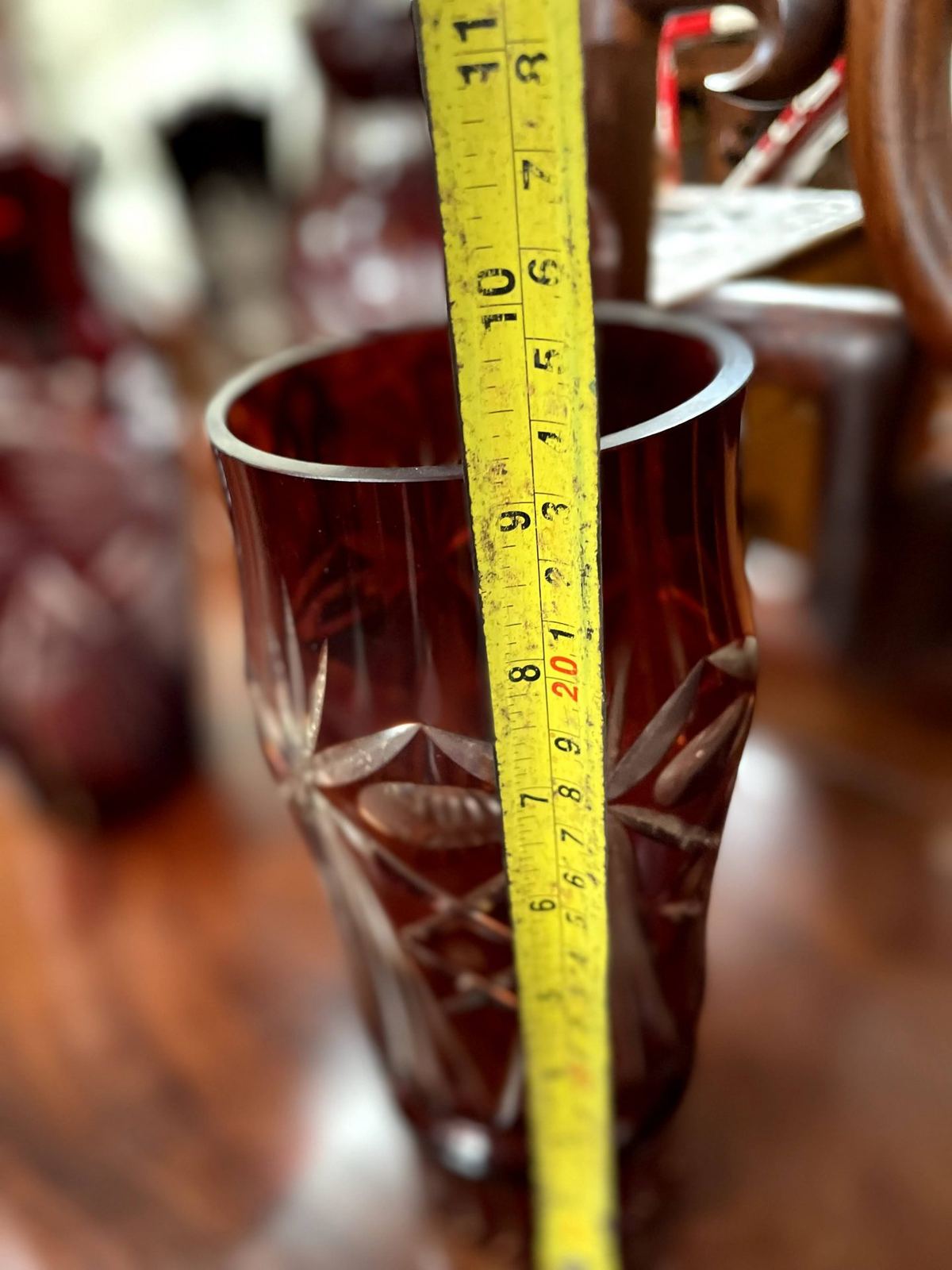 Bình hoa pha lê Séc, cao 23cm – ảnh 4