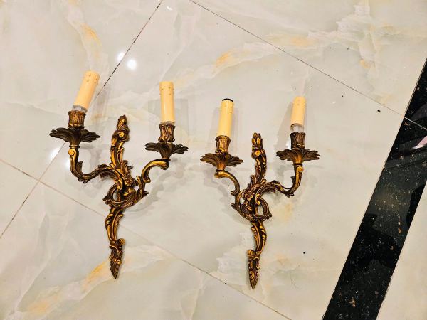 Cặp đèn tường Pháp, rộng 24cm – ảnh 1
