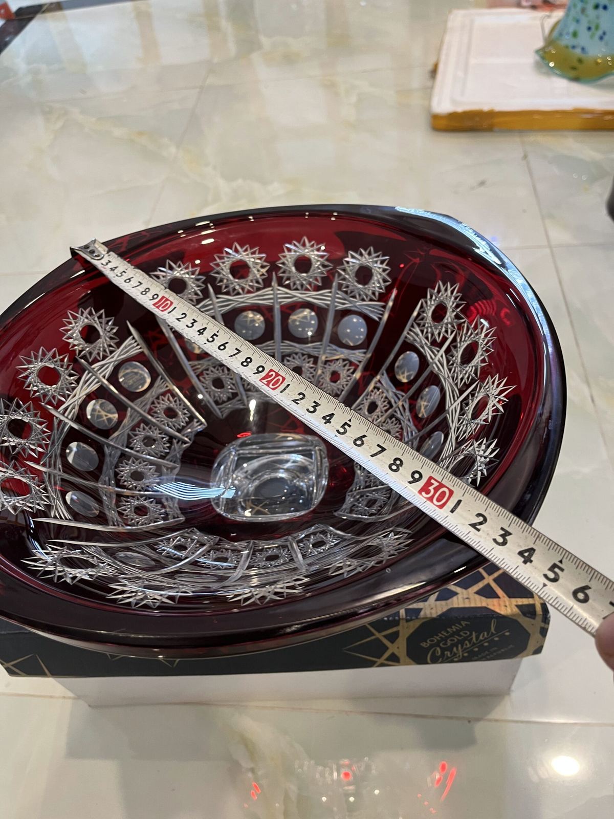 Chiếc âu pha lê Bohemia, cao 15cm – ảnh 4