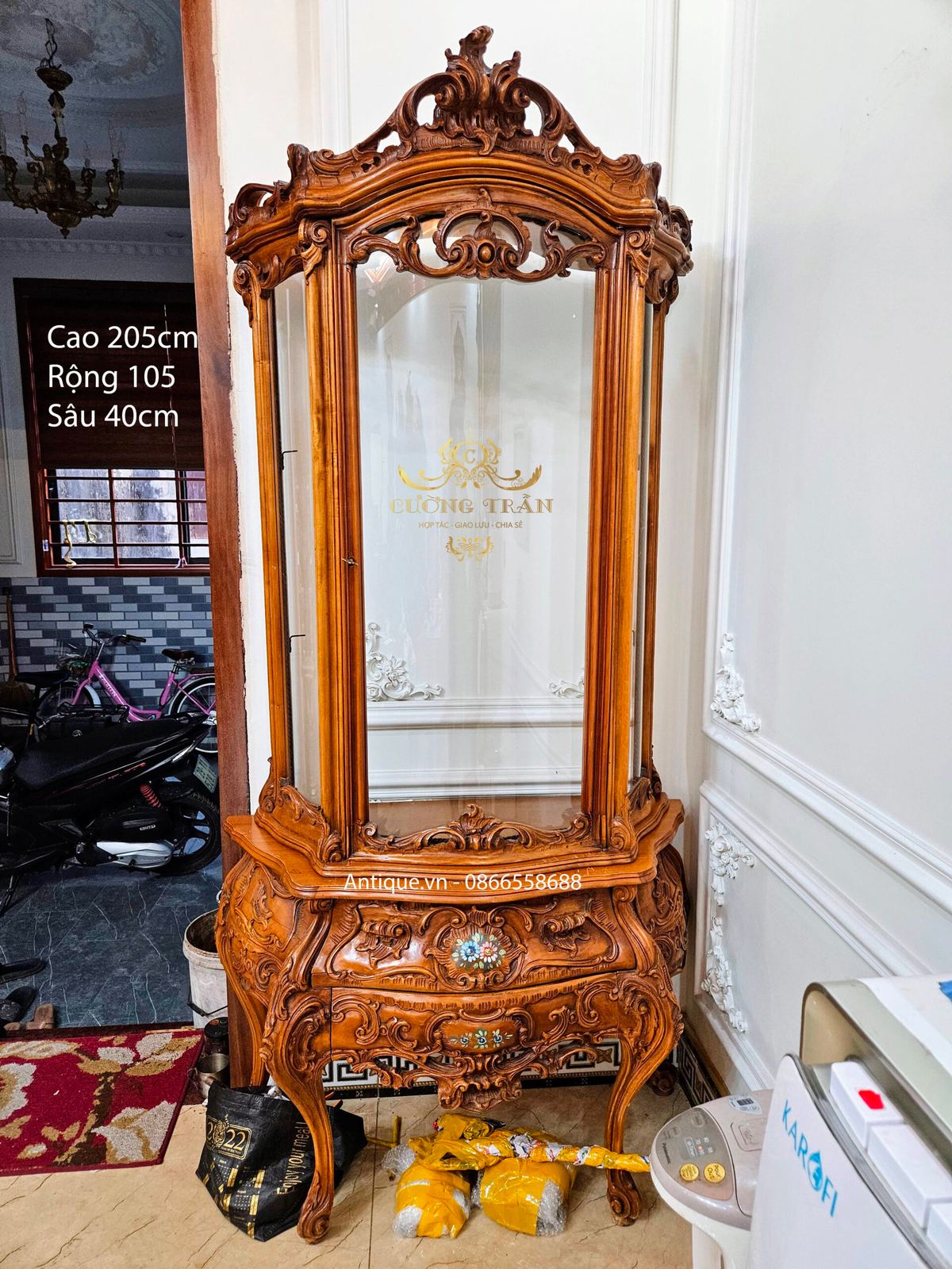 Tủ gỗ Pháp, cao 205cm – ảnh 1