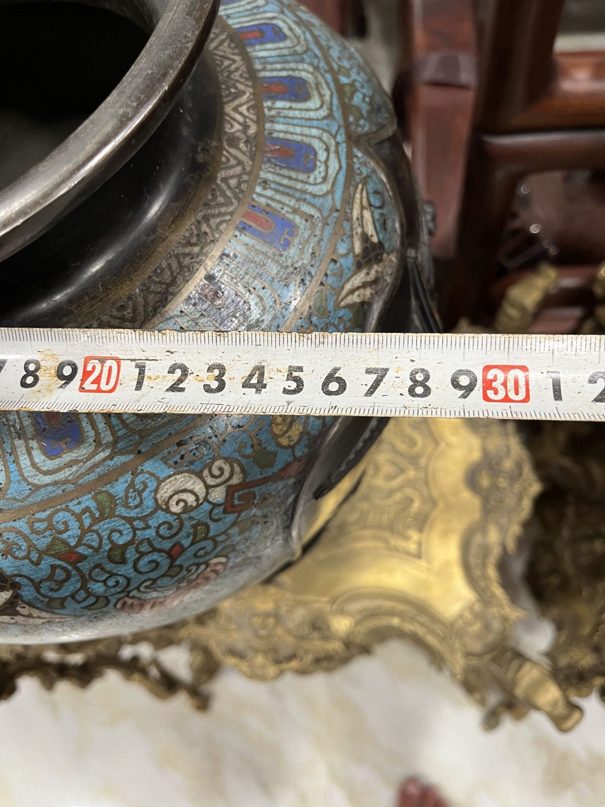 Cặp bình đồng pháp lam – ảnh 10