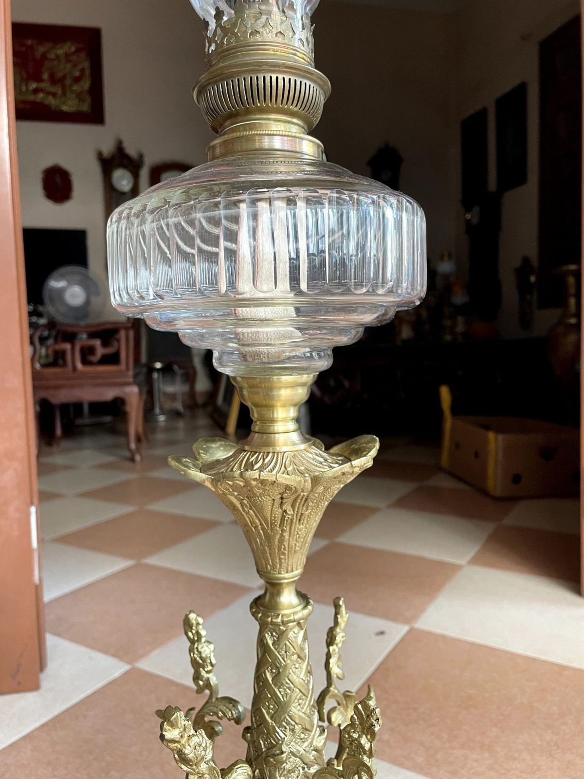 Đèn dầu Pháp, cao 103cm – ảnh 3