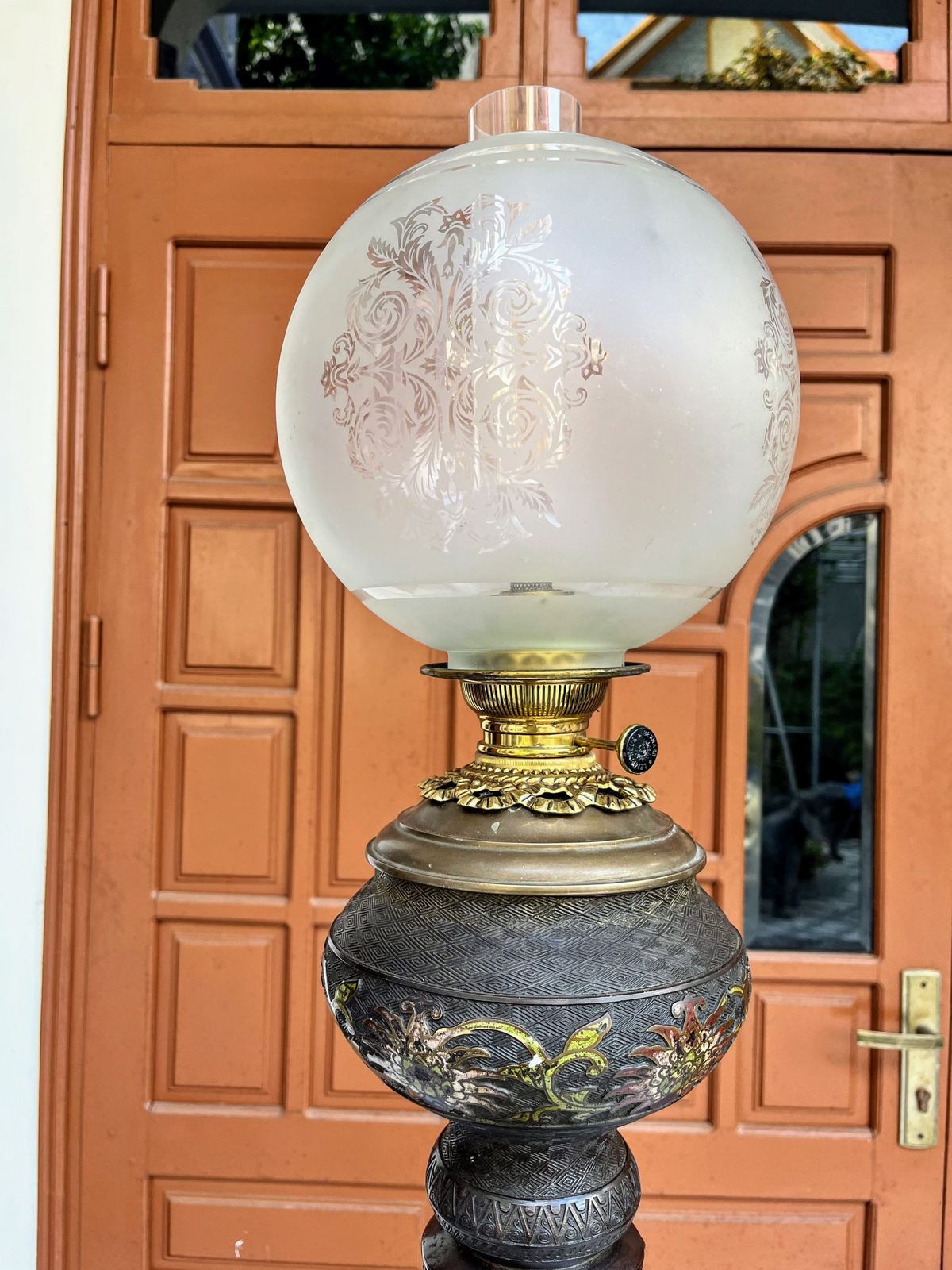 Đèn dầu pháp lam, cao 184cm – ảnh 2