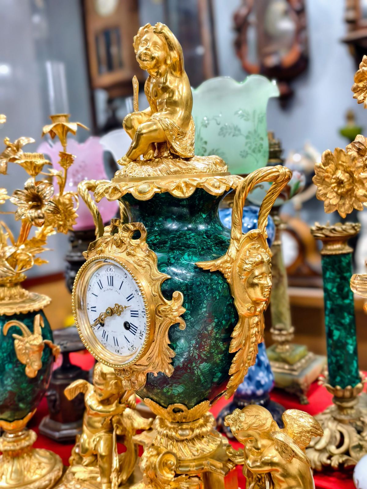 Bộ đồng hồ tượng Pháp, cao 69cm – ảnh 5