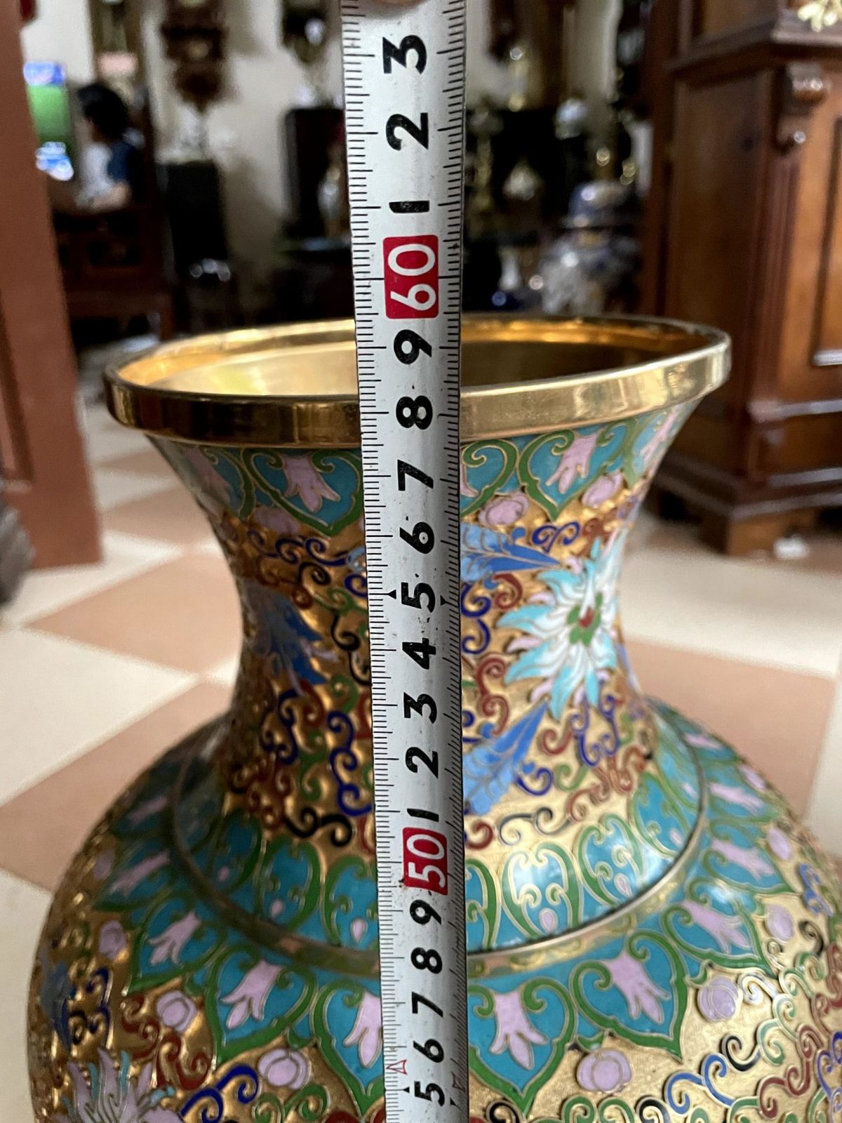 Bộ 3 món pháp lam, cao 58cm – ảnh 6