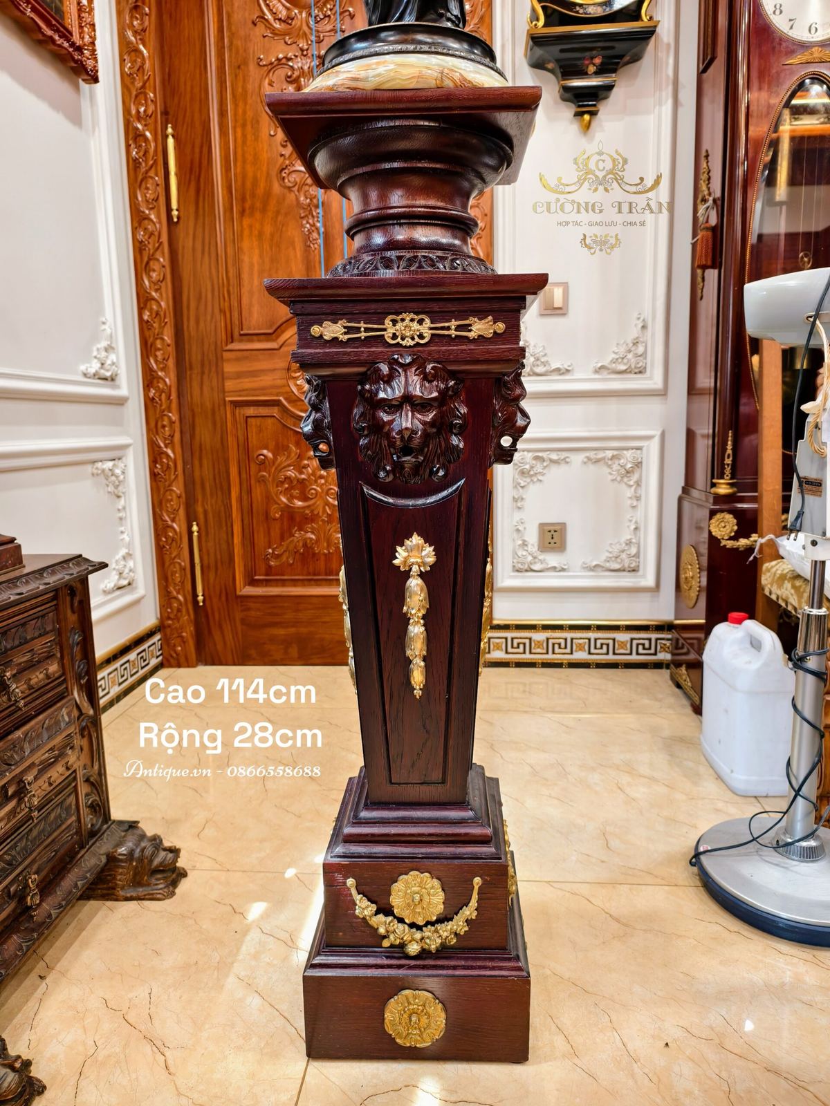 Đôn gỗ toàn thân bằng gỗ, cao 114cm – ảnh 1