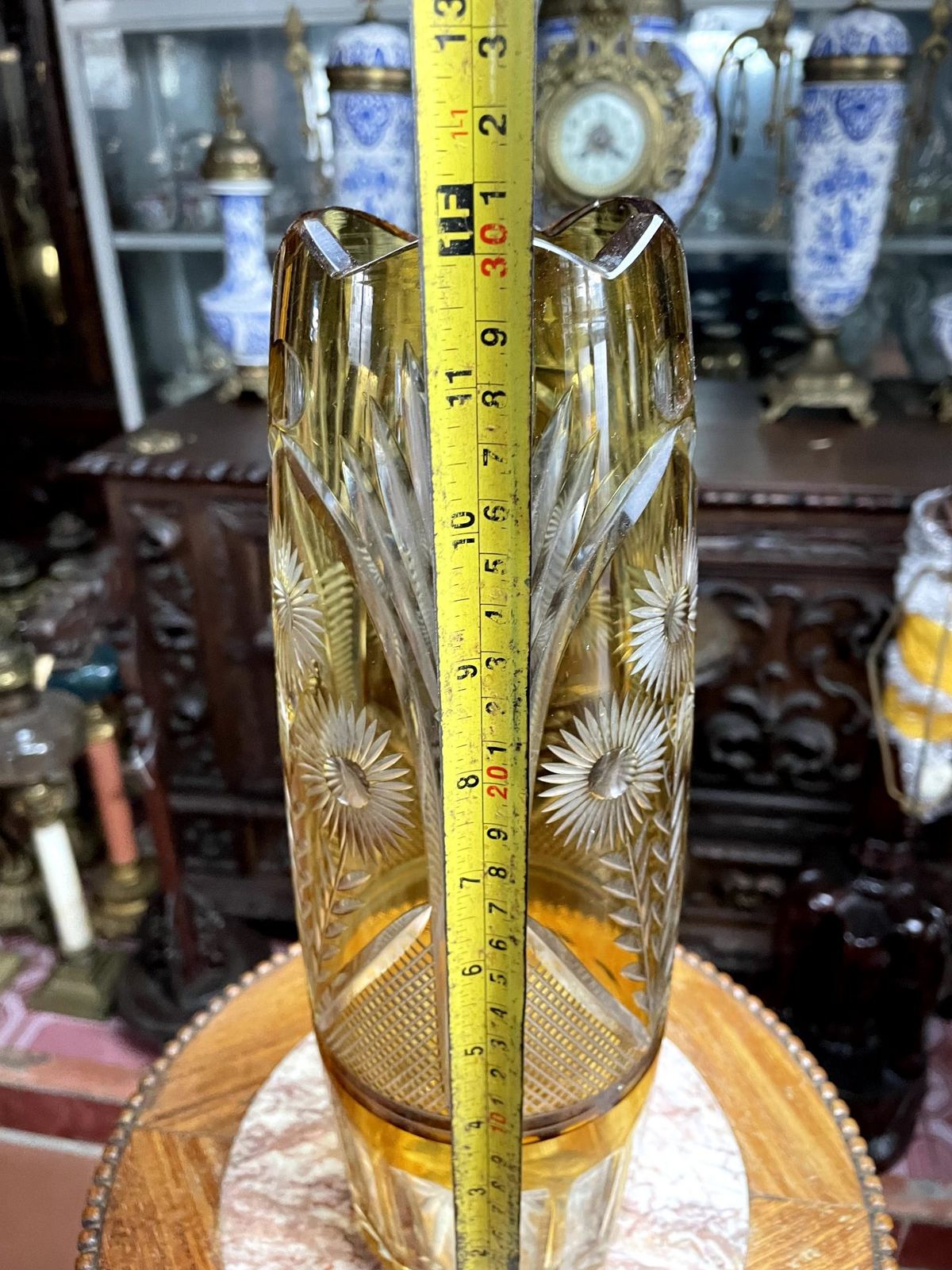 Bình hoa pha lê Séc, cao 31cm – ảnh 2