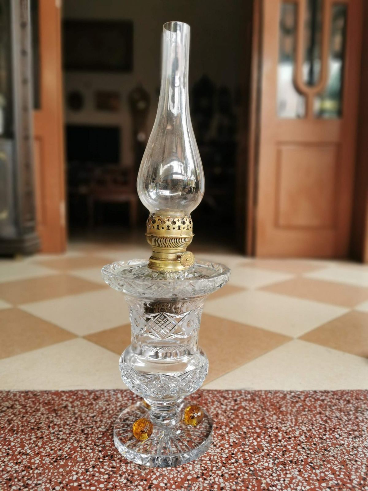 Đèn dầu pha lê, cao 60cm – ảnh 1