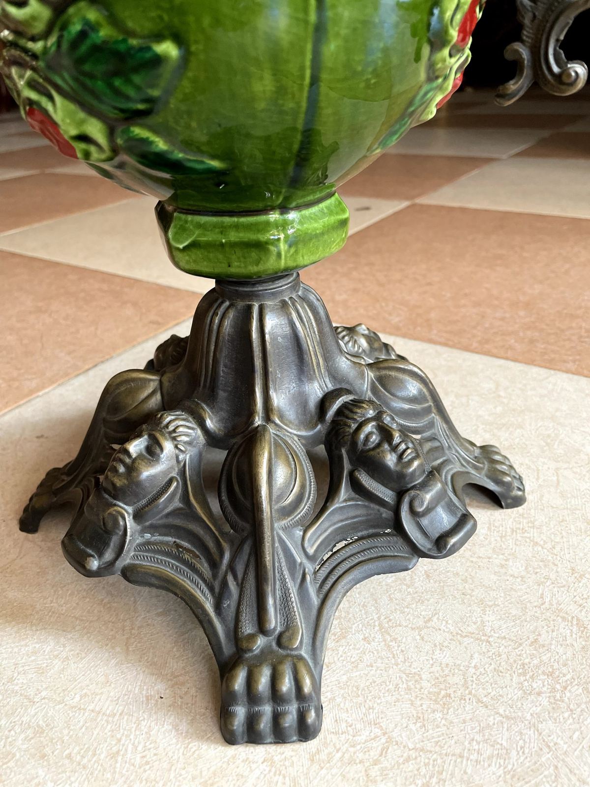 Đèn dầu để bàn Pháp, cao 63cm – ảnh 3