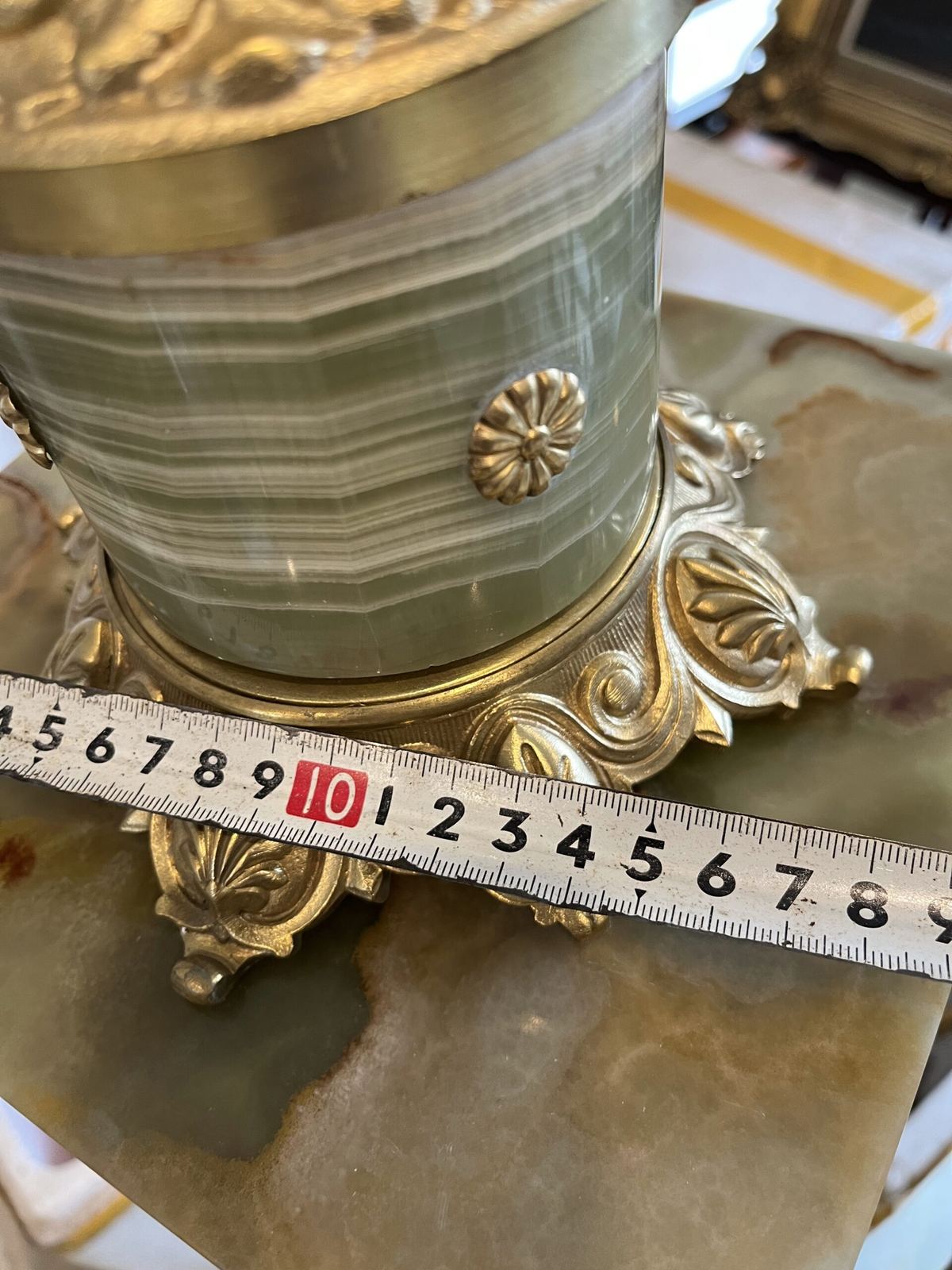 Đèn dầu chân đá cẩm thạch, cao 96cm – ảnh 7
