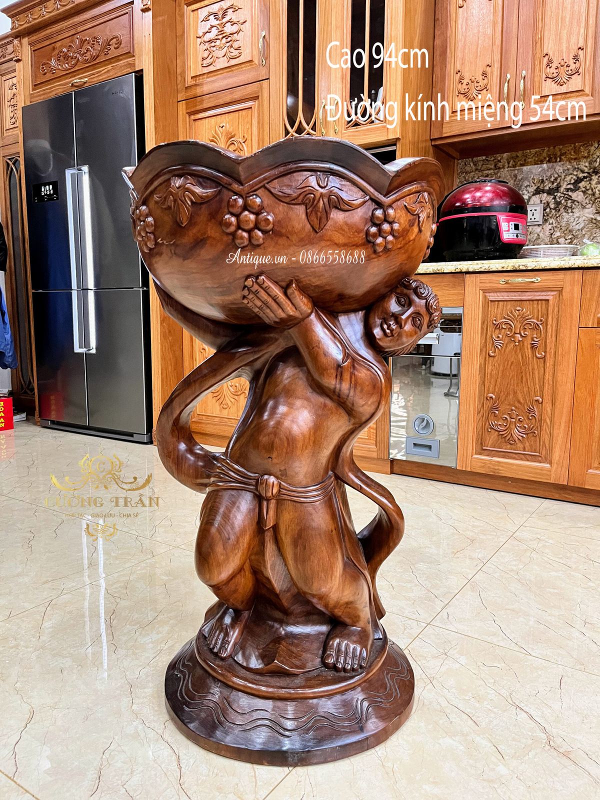 Đôn gỗ, chậu hoa – ảnh 1