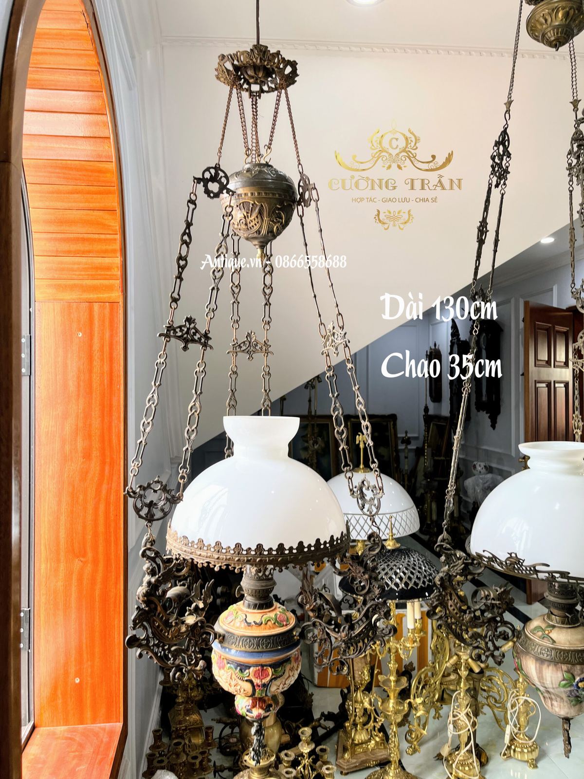 Đèn 3 dây Pháp cổ, dài 130cm – ảnh 1