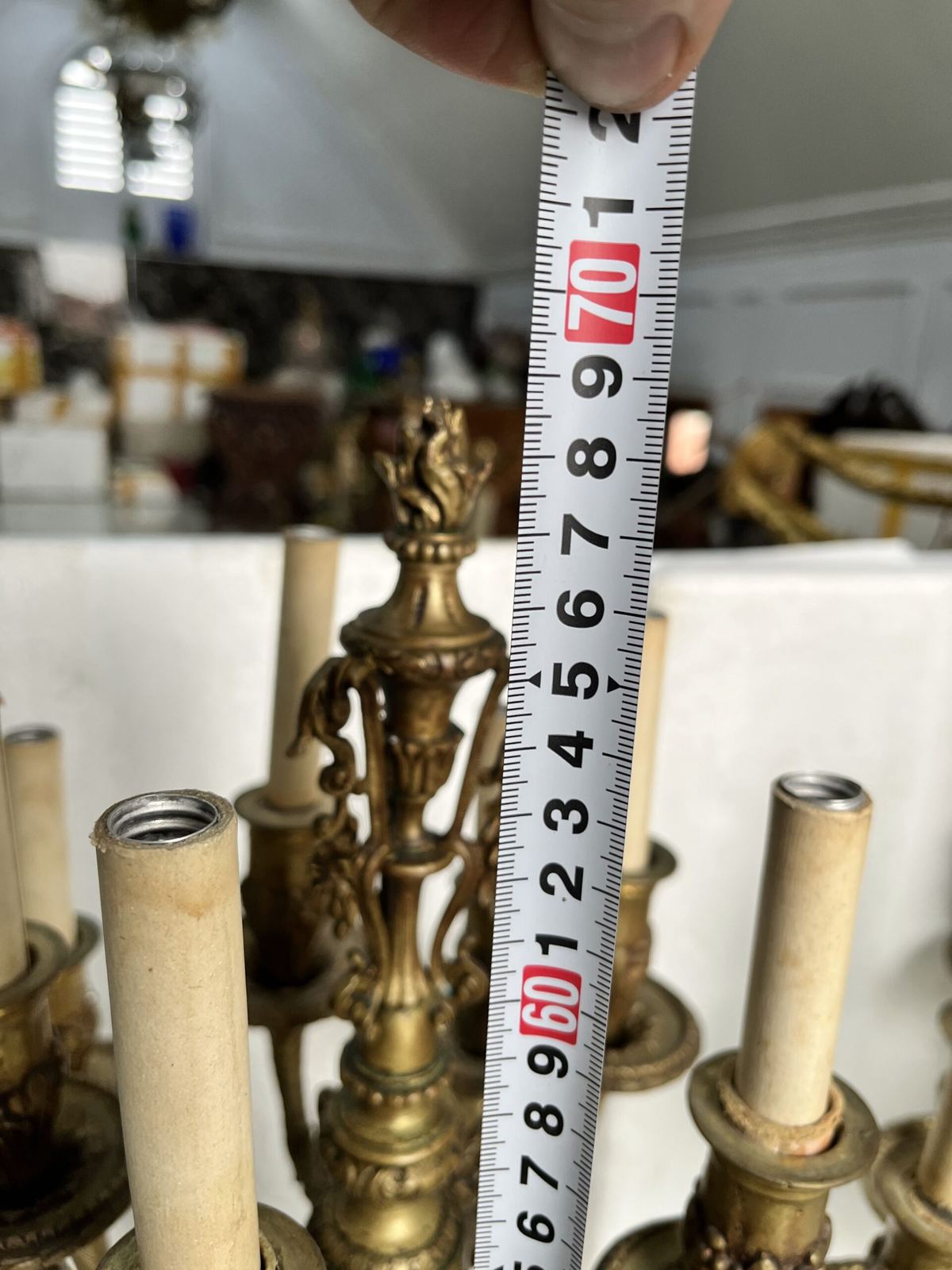 Cặp chân nến điện đồng cổ Pháp – ảnh 9