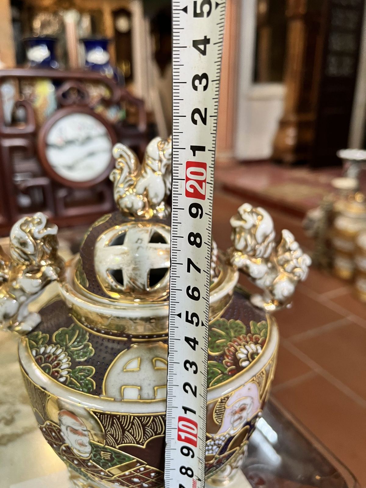 Đỉnh satsuma Nhật Bản, cao 21,5cm – ảnh 5