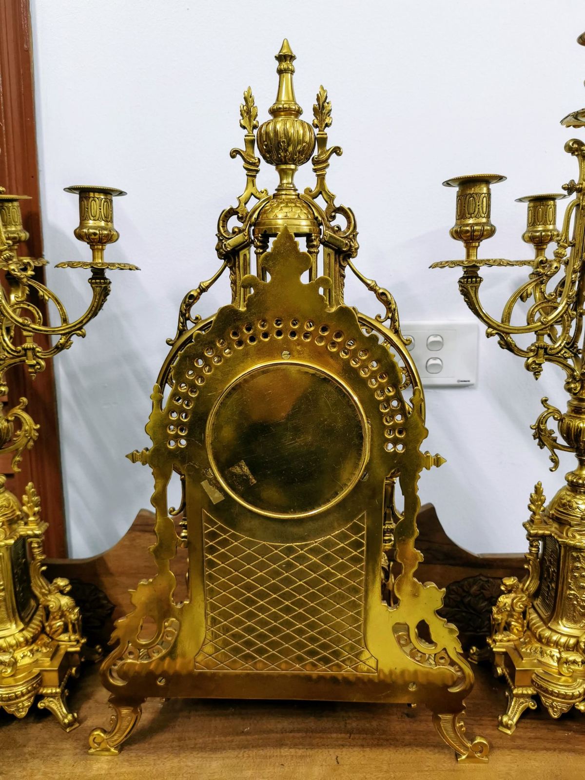 Bộ đồng hồ chân nến Pháp, cao 53cm – ảnh 8