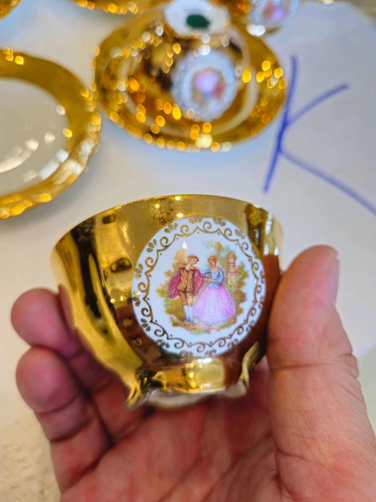 Bộ ấm trà Bavaria mạ vàng 24k – ảnh 4