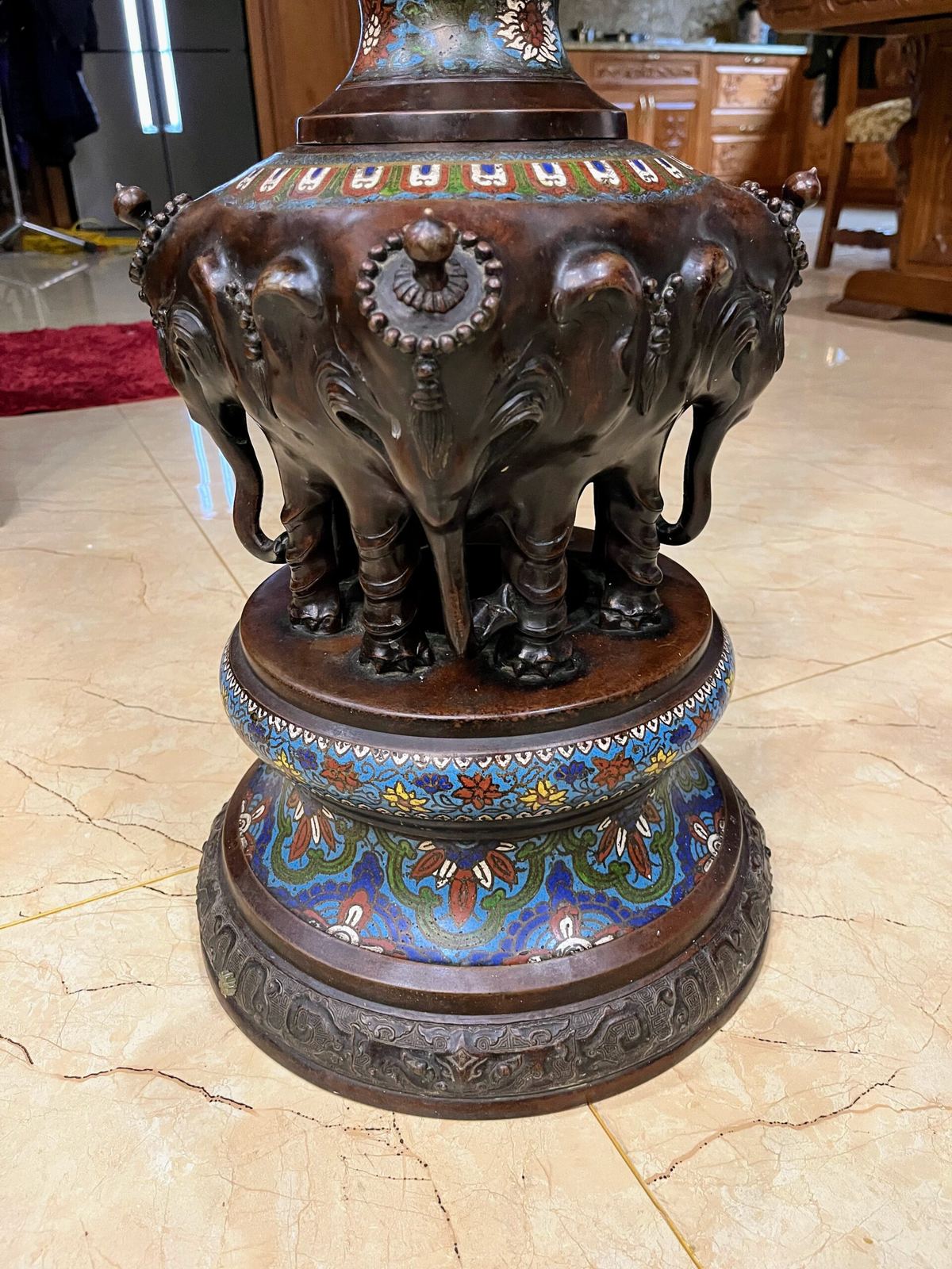 Đèn cây pháp lam, cao 197cm – ảnh 9