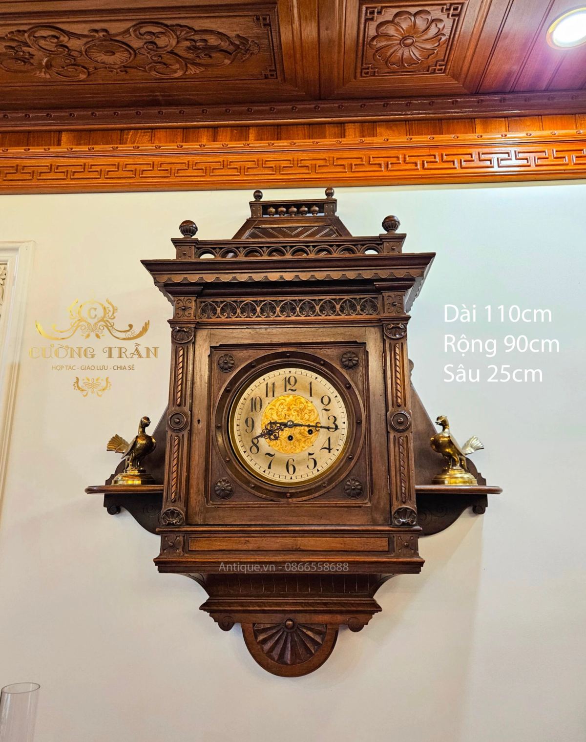Đồng hồ treo tường Pháp, dài 110cm – ảnh 1