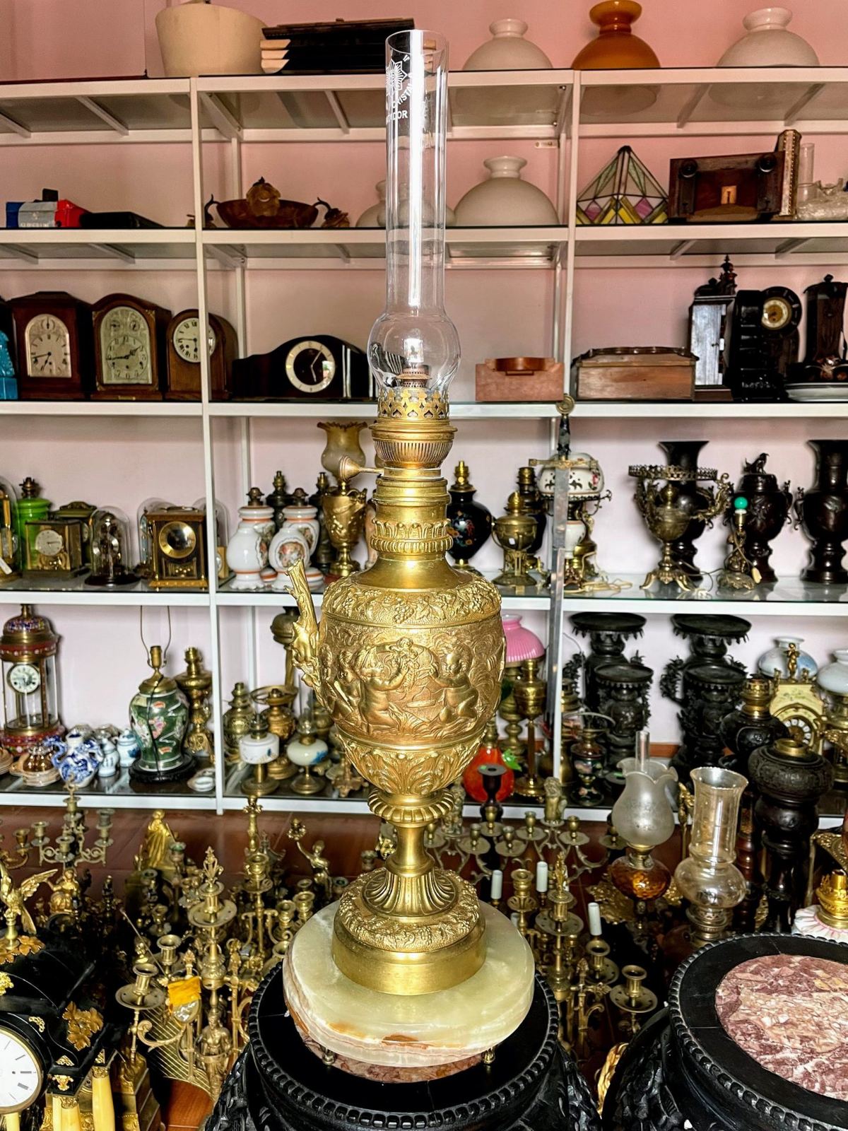 Đèn dầu Pháp, dài 70cm – ảnh 4