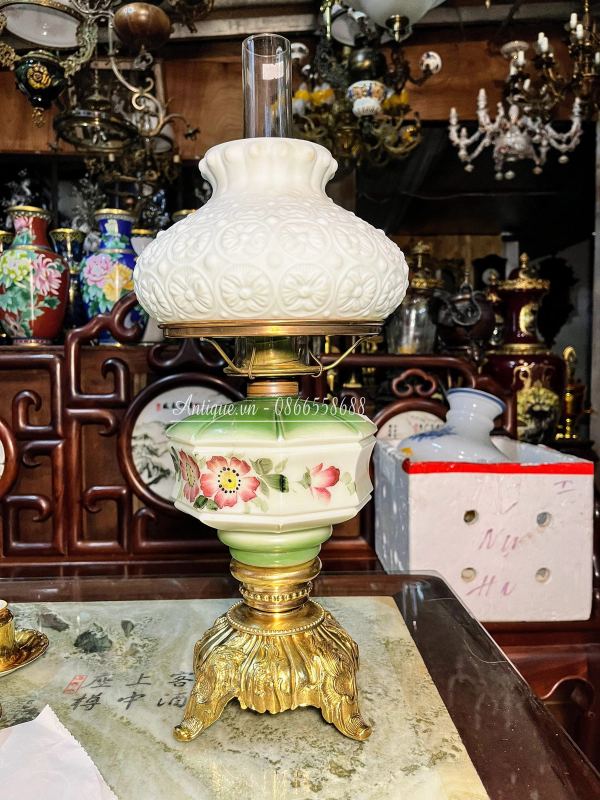 Đèn dầu bàn Pháp, cao 52.5cm – ảnh 1