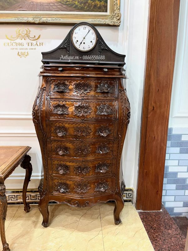 Tủ gỗ Pháp, cao 137cm – ảnh 1