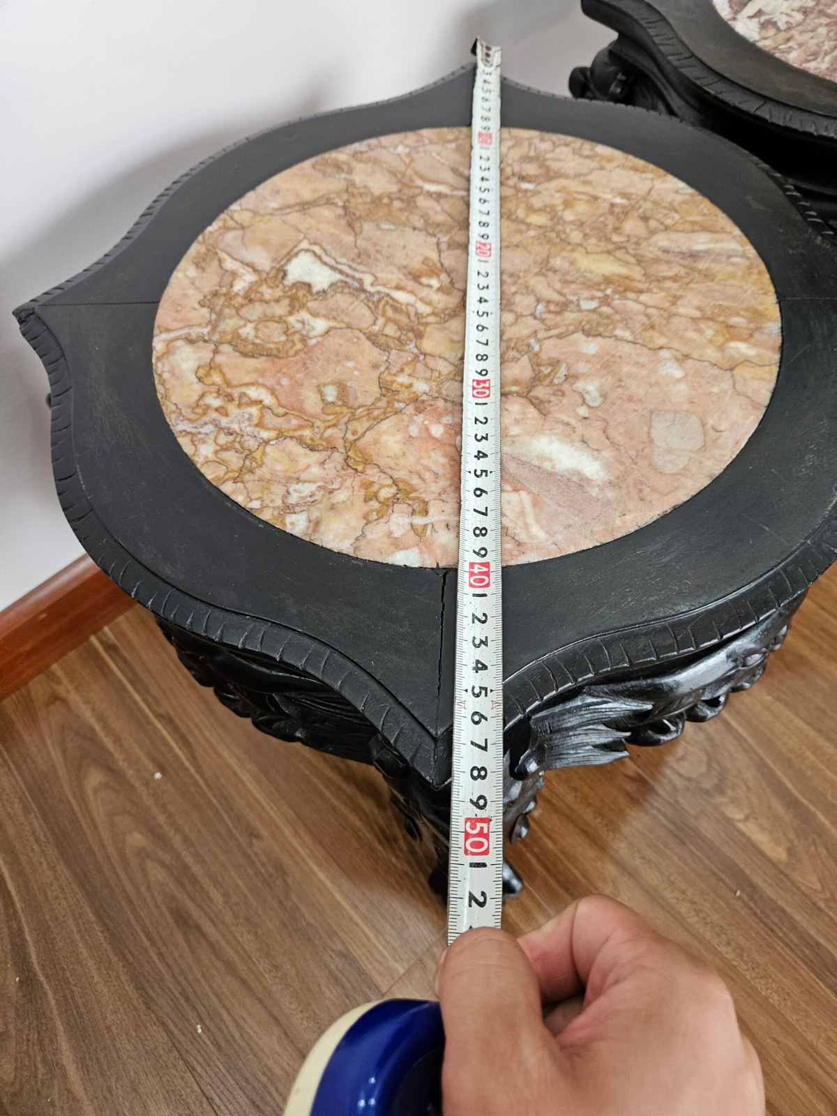 Đôn gỗ mặt đá, cao 46cm – ảnh 5