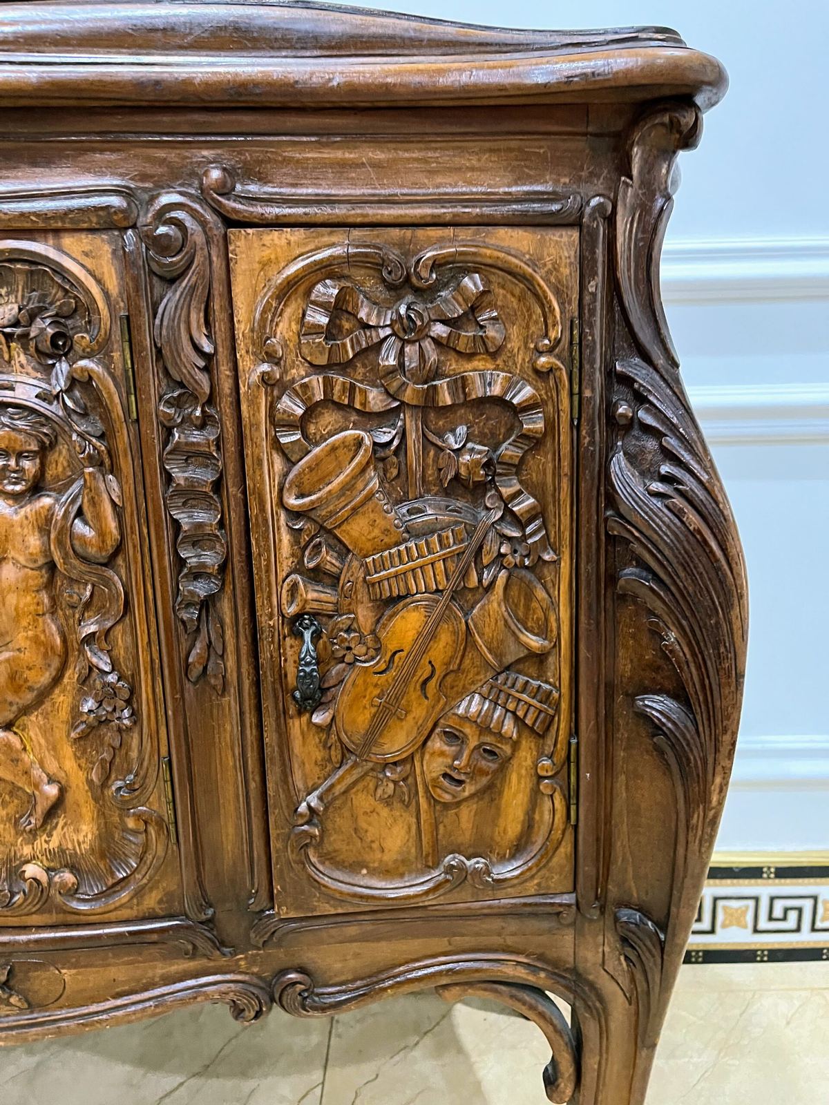Tủ gỗ Pháp, cao 102cm – ảnh 5