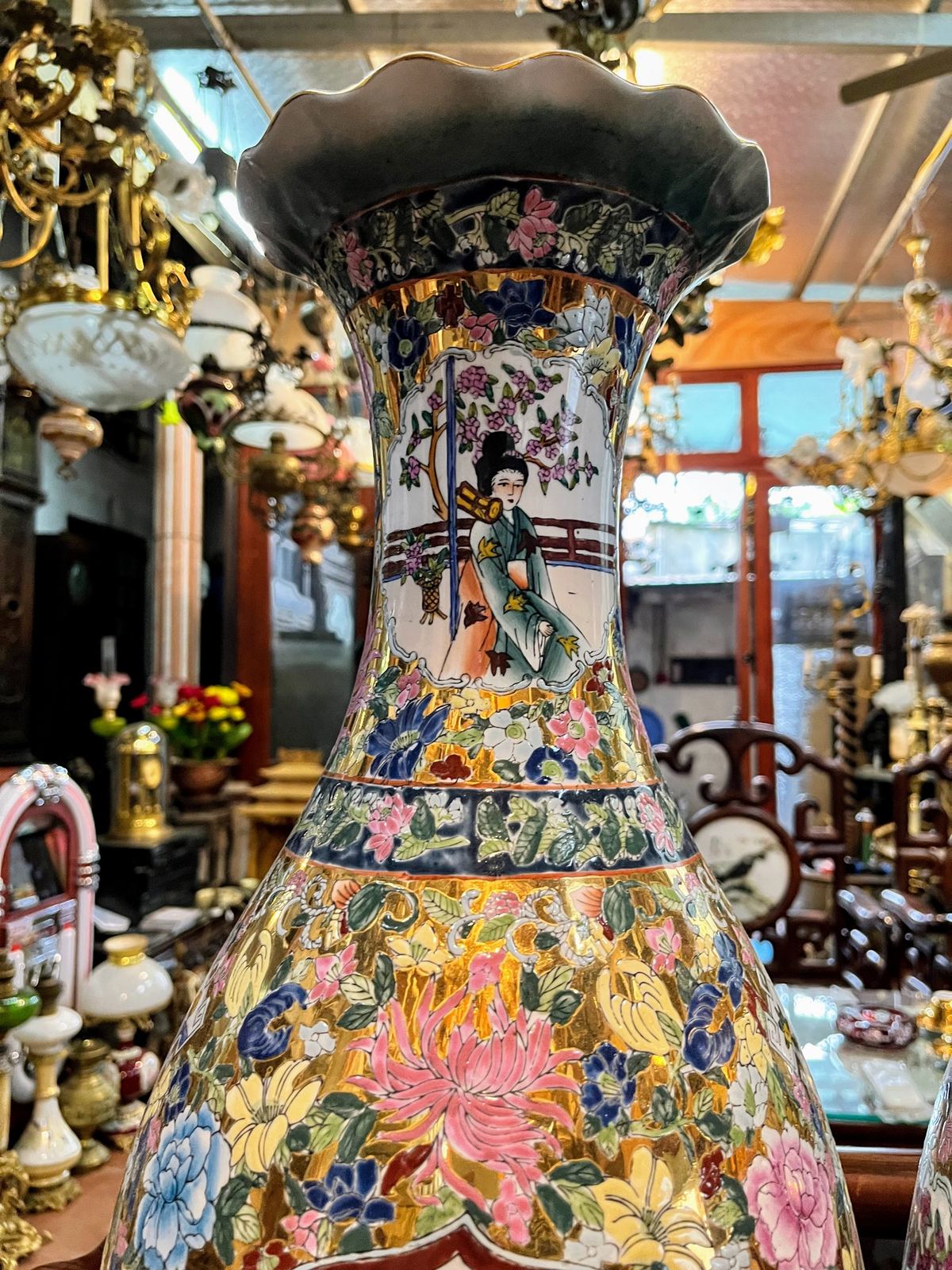 Cặp bình sứ Trung Trung Quốc, cao 61.5cm – ảnh 6