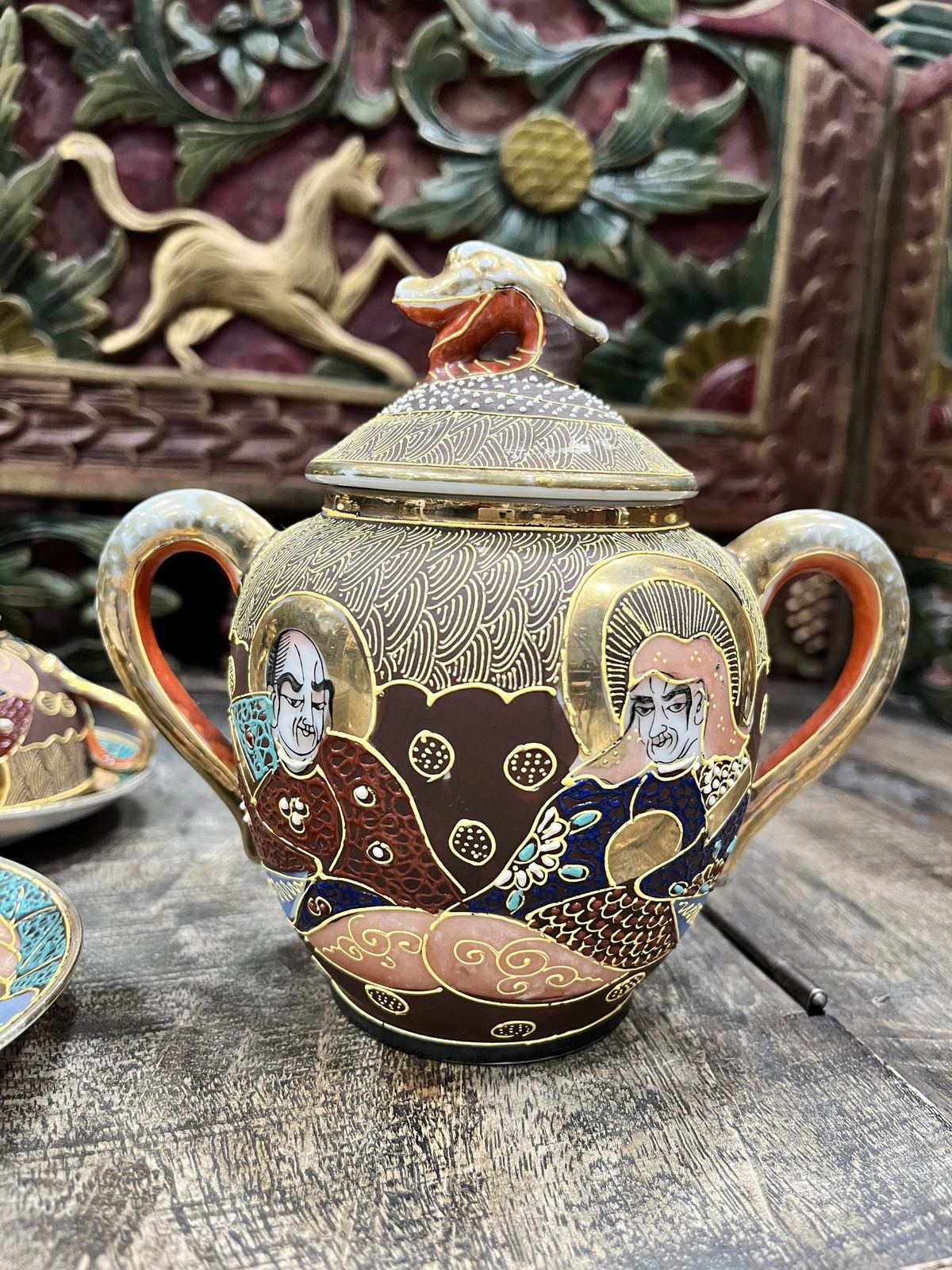 Bộ ấm trà Satsuma Nhật Bản – ảnh 13