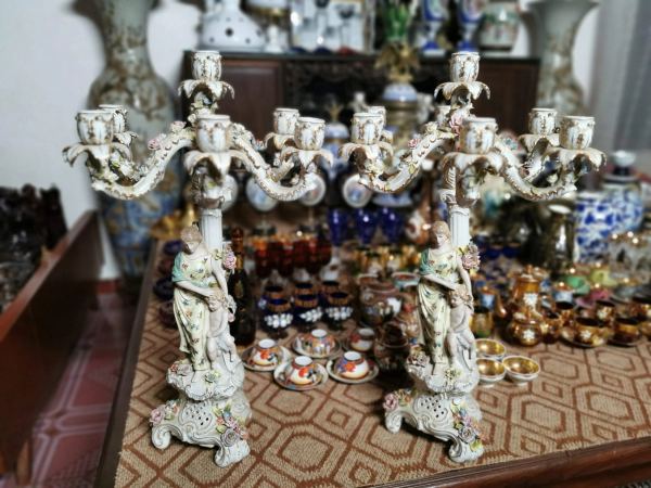 Đôi chân nến sứ Pháp – ảnh 1