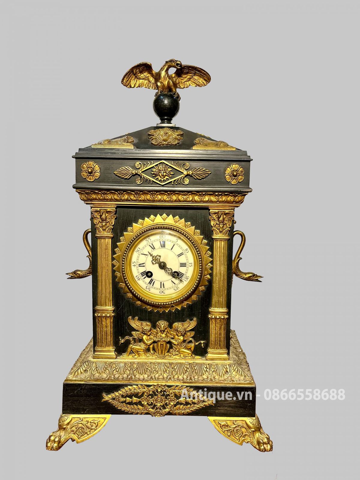 Bộ đồng hồ chân nến Pháp, cao 55cm – ảnh 2