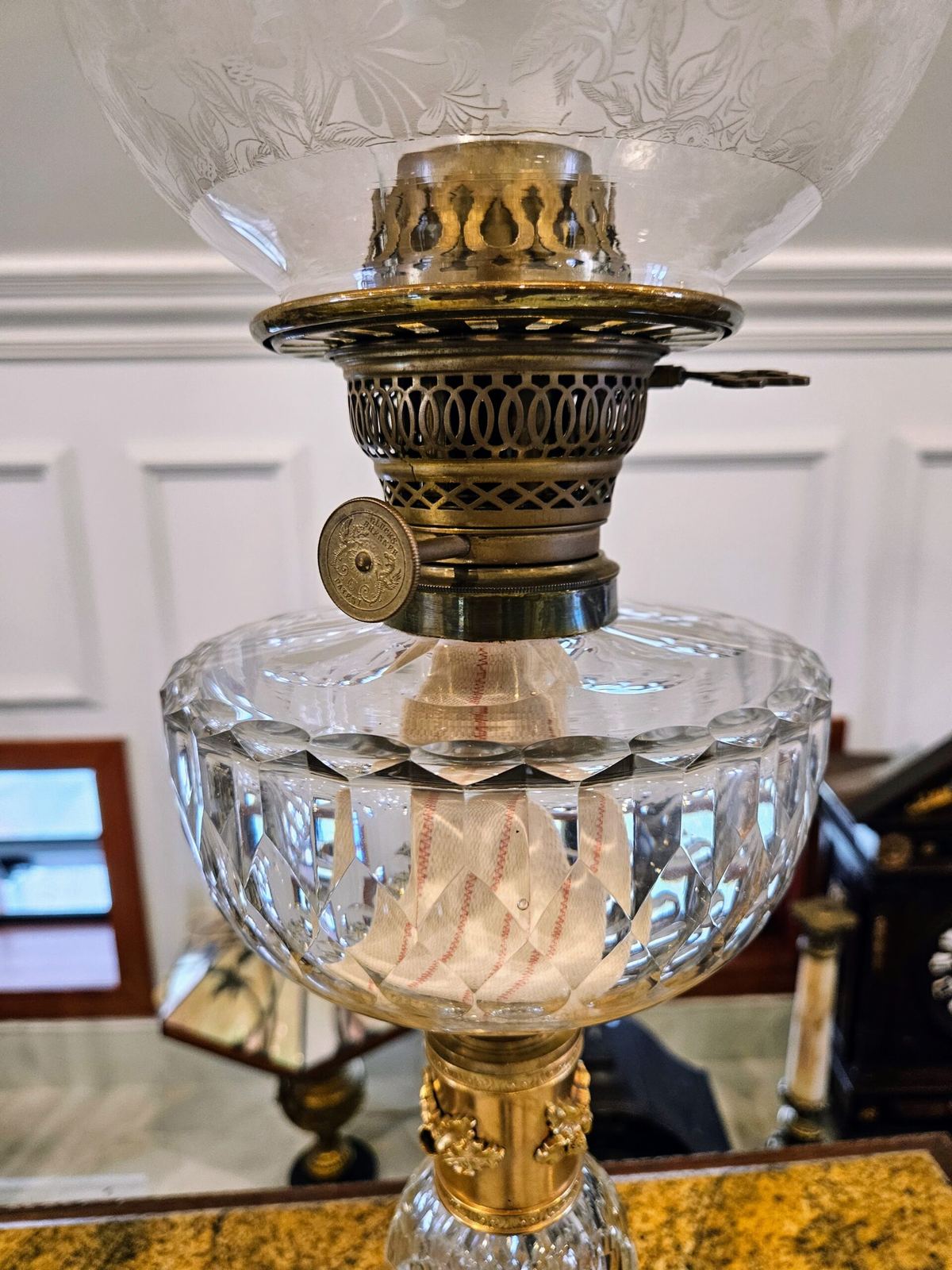 Đèn dầu pha lê, cao 79.5cm – ảnh 3