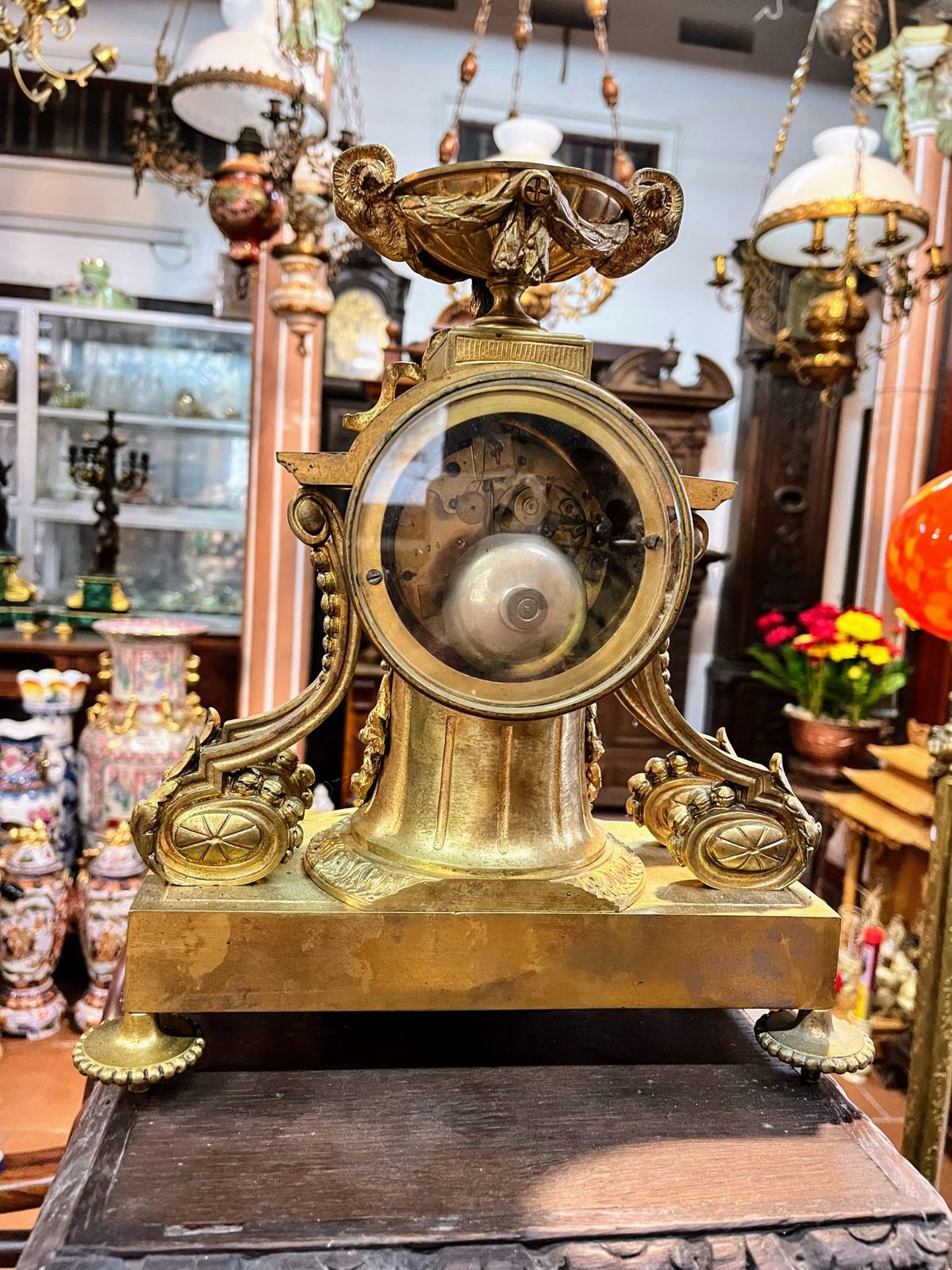 Đồng hồ để bàn Pháp, cao 32cm – ảnh 5