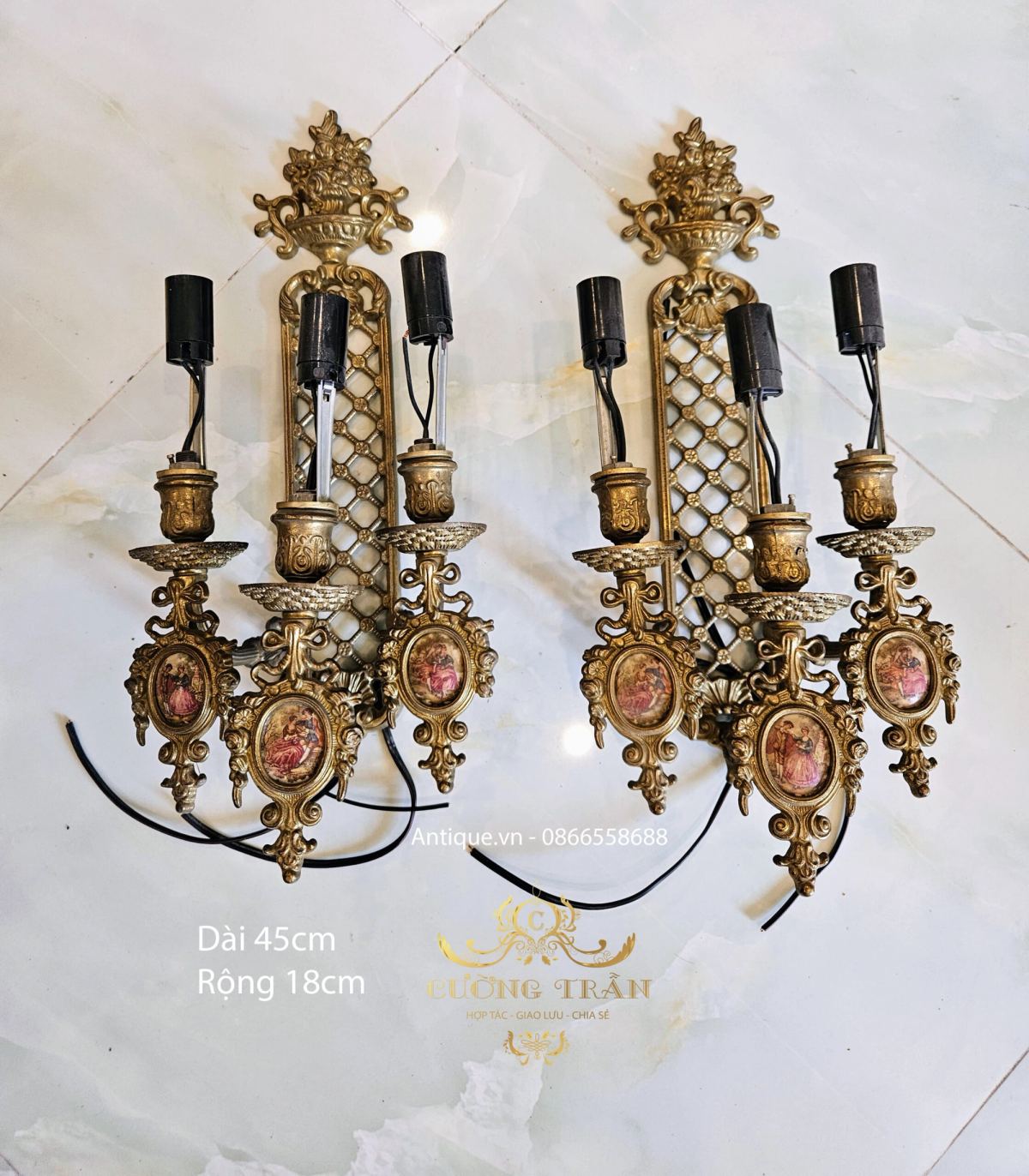 Cặp đèn tường, dài 45cm – ảnh 1