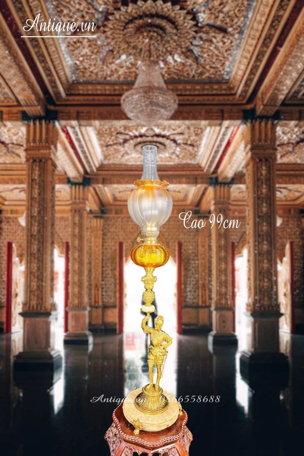 Đèn dầu tượng Pháp, cao 99cm – ảnh 1
