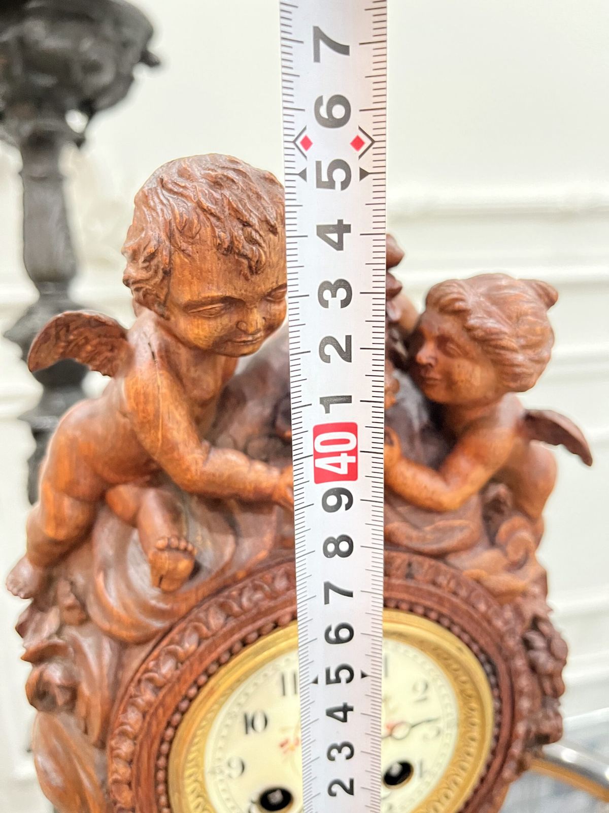 Bộ đồng hồ tượng gỗ – ảnh 9