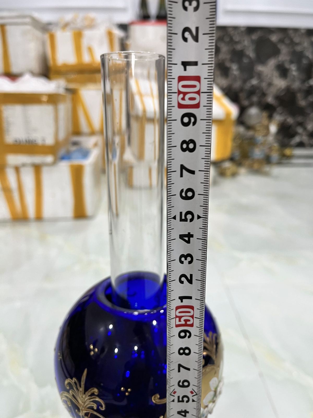 Đèn dầu pha lê Séc, cao 61.5cm – ảnh 5
