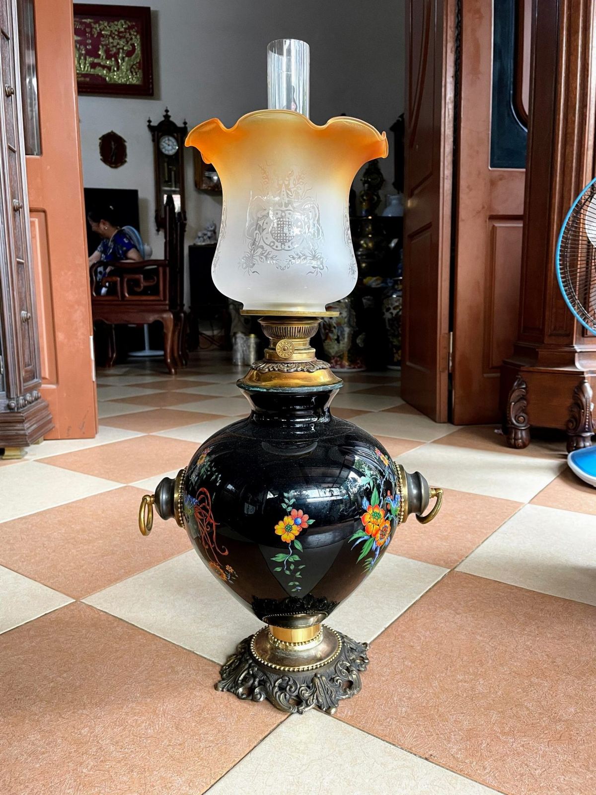 Đèn dầu bâu sứ – ảnh 2