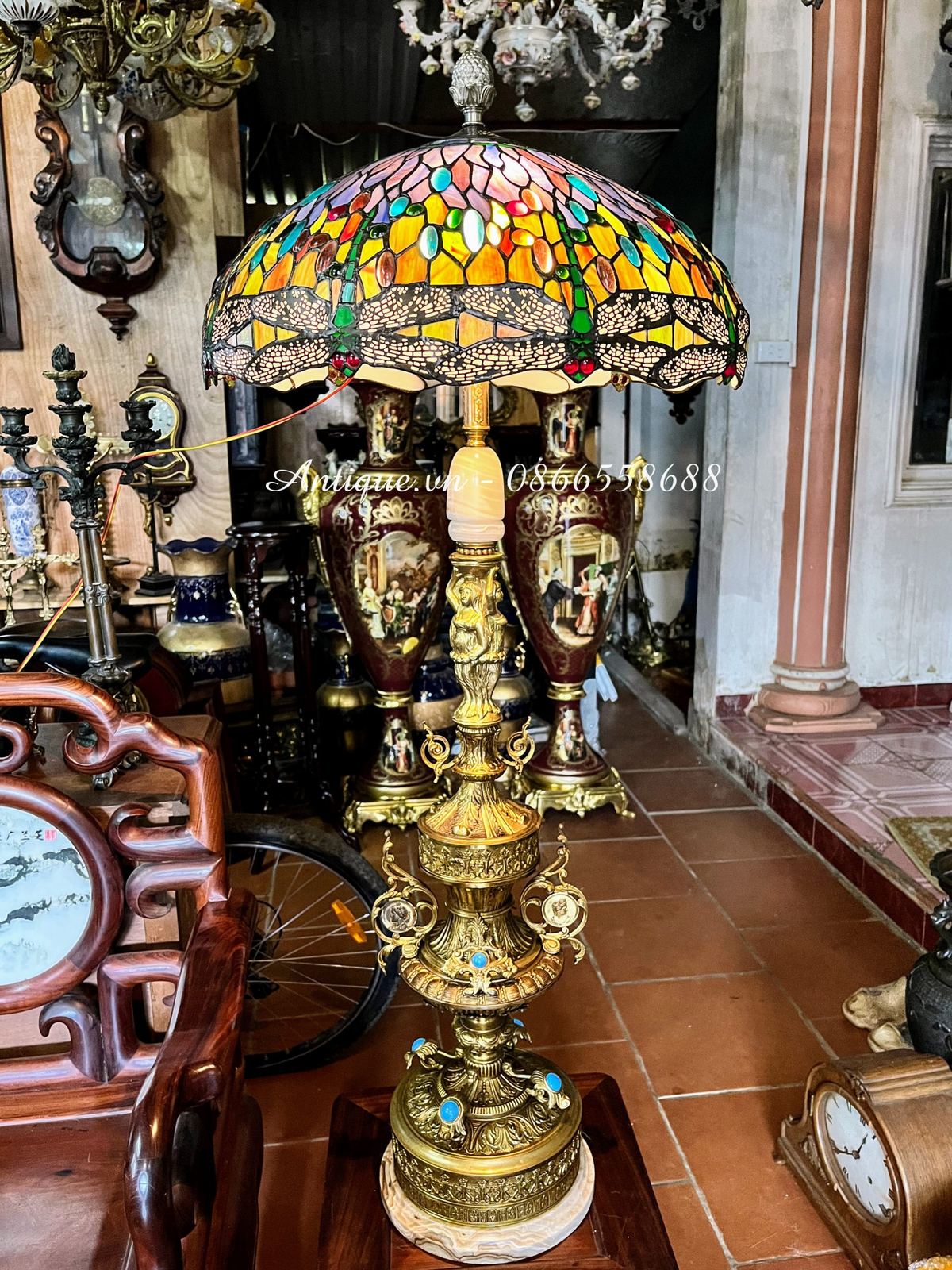 Đèn tiffani Pháp, cao 120cm – ảnh 1