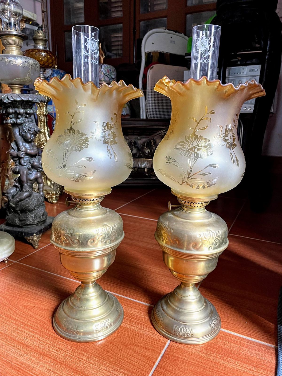 Cặp đèn dầu để bàn Đức – ảnh 1