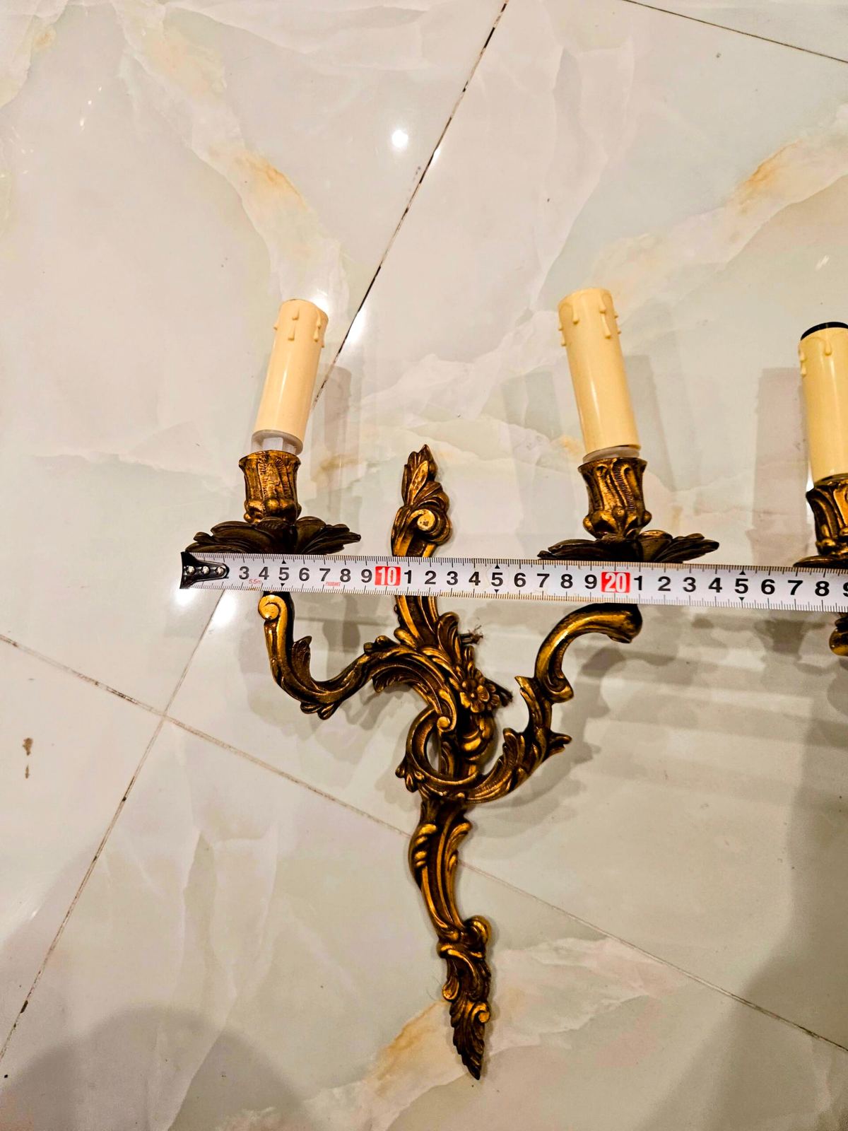 Cặp đèn tường Pháp, rộng 24cm – ảnh 3