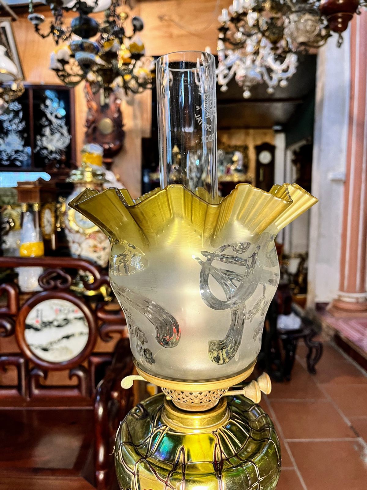 Đèn dầu Pháp, cao 88cm – ảnh 2