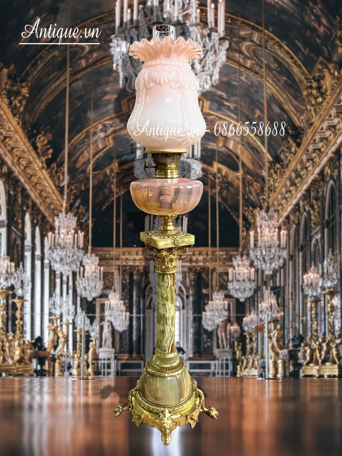 Đèn dầu Pháp, cao 93.5cm – ảnh 1