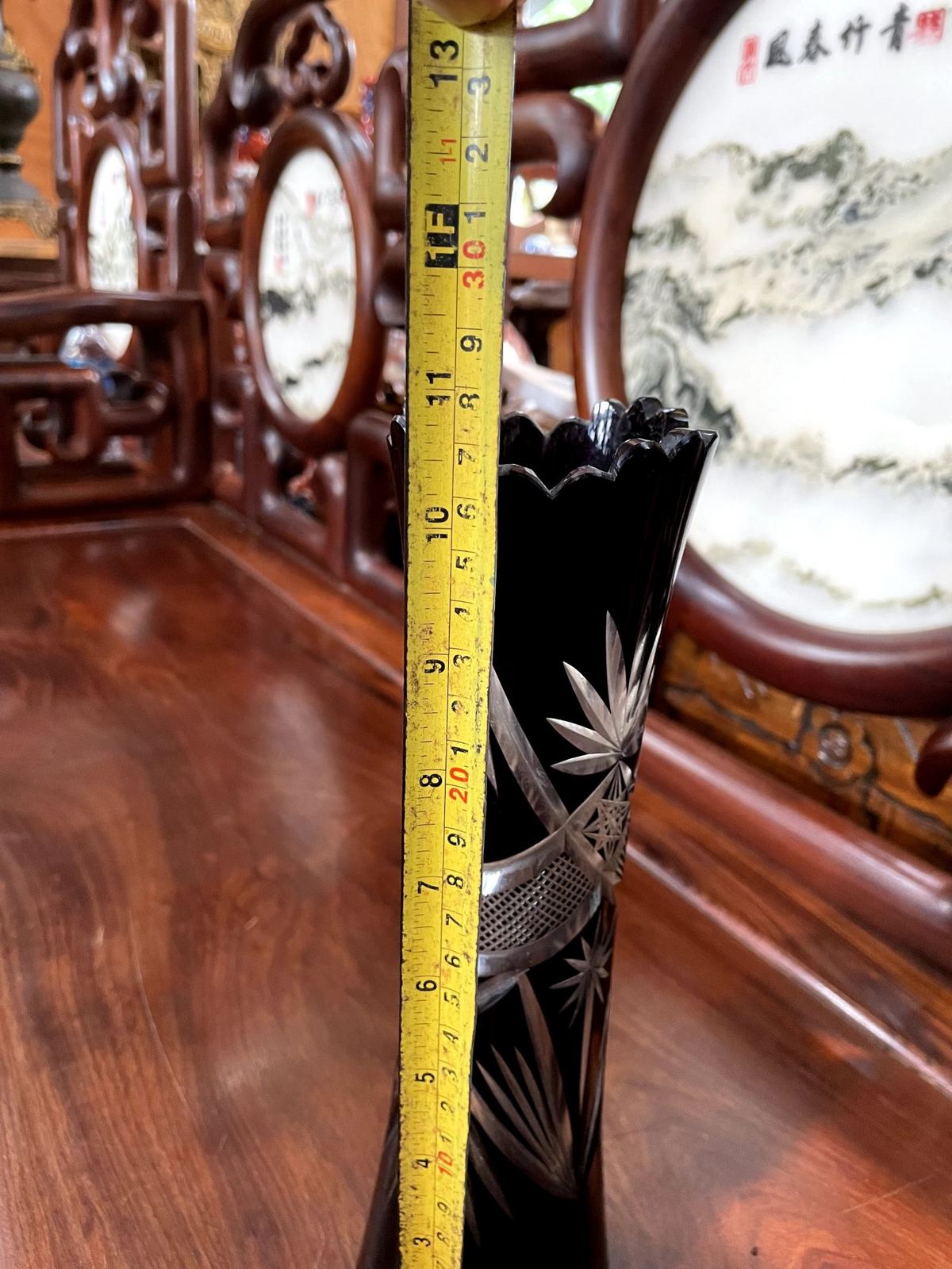 Bình hoa pha lê Séc, cao 27cm – ảnh 6