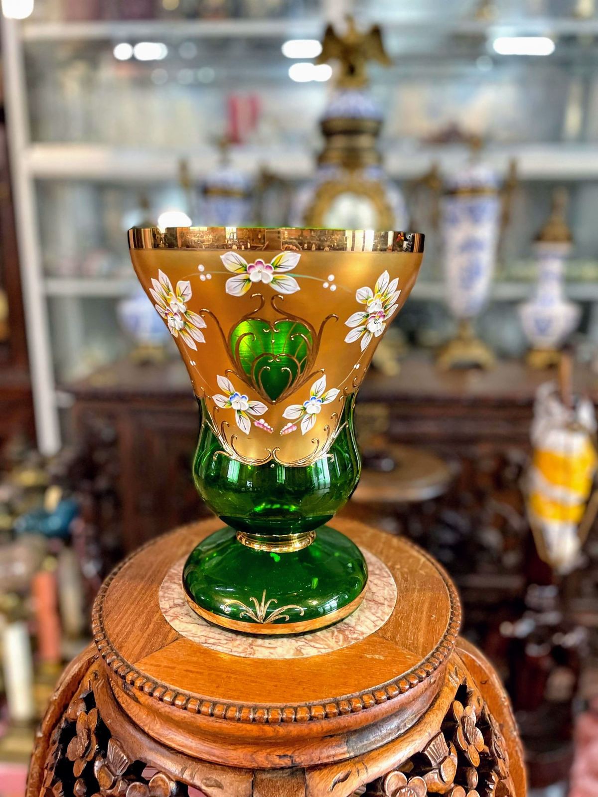 Bình hoa pha lê Séc, cao 26cm – ảnh 2