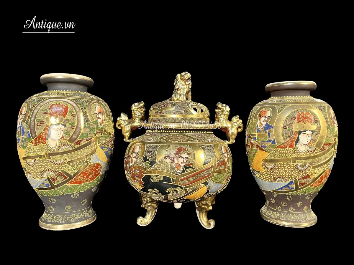 Bộ satsuma 3 món, cao 34cm – ảnh 1