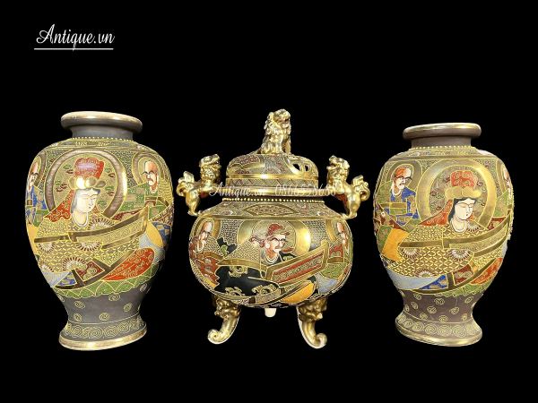 Bộ satsuma 3 món, cao 34cm – ảnh 1