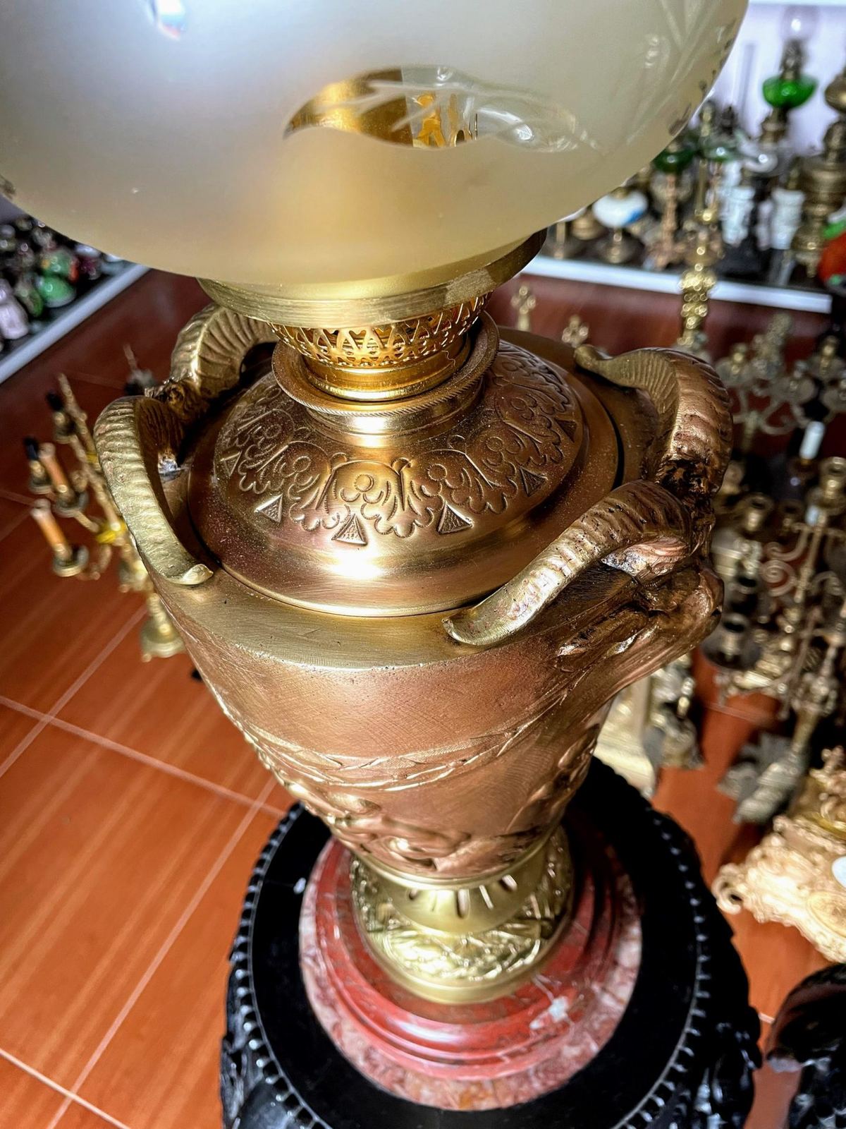Cặp đèn dầu Pháp, cao 70cm – ảnh 8